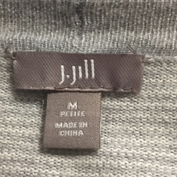 J Jill Wool Blend Striped Oversized Cardigan - Picture 5 of 6